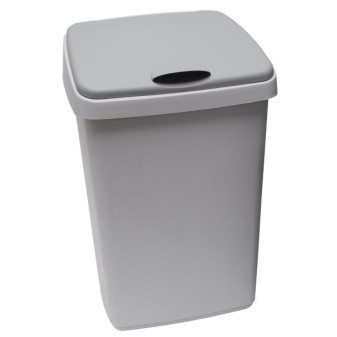 Odpadkový koš s výklopným víkem 25 l, šedý