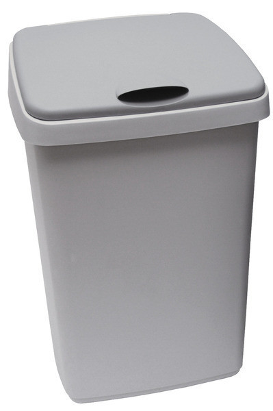 Odpadkový koš s výklopným víkem 25 l, šedý