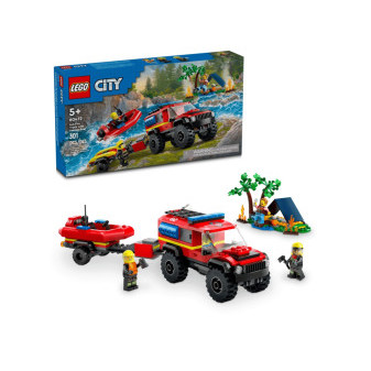 Lego stavebnice Hasičský vůz 4x4 a záchranný člun