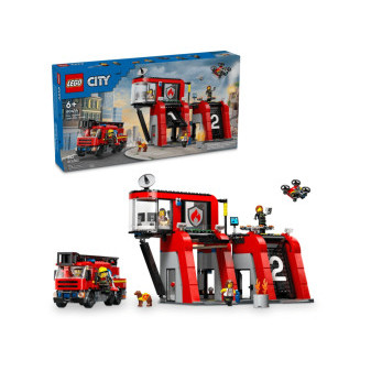 Lego stavebnice Hasišská stanice s hasičským vozem