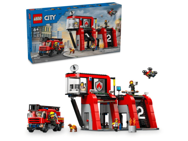 Lego stavebnice Hasišská stanice s hasičským vozem
