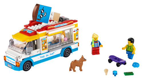 Lego stavebnice Zmrzlinářský vůz a skateboard