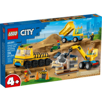 Lego stavebnice Vozidla ze stavby a demoliční koule