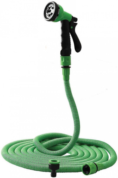 Zahradní hadice flexibilní (smršťovací) 5-15m, 1/2"-3/4", s pistolí