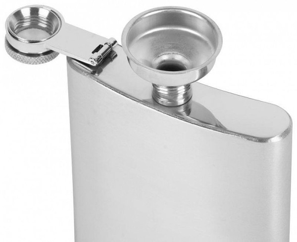 Placatka nerezová s pohárky a nálevkou, objem 235ml, dárkové balení