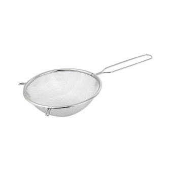 Kuchyňské sítko 25 cm – nerezové, jemná síťka, dlouhá rukojeť