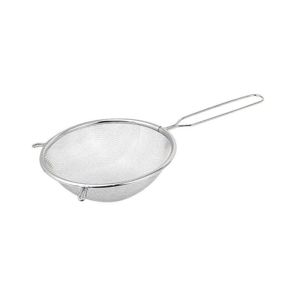 Kuchyňské sítko 25 cm – nerezové, jemná síťka, dlouhá rukojeť