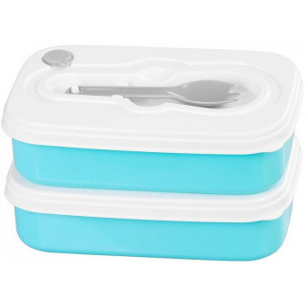 Obědník MagicHome, hranatý, 1l, 20,8x13,5x12,4 cm, 2 dílný