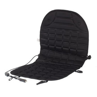 Potah sedadla vyhřívaný, černý 12V, 95 x 45 mm, s konektorem do zapalovače