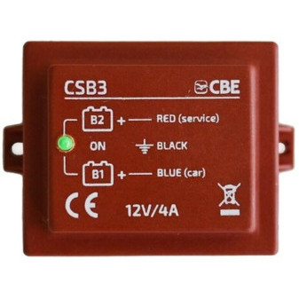 Dobíječ záložní CBE CSB-2 12 V 4 A automatický udržovací modul startovací baterie z nástavbové baterie pro obytná auta