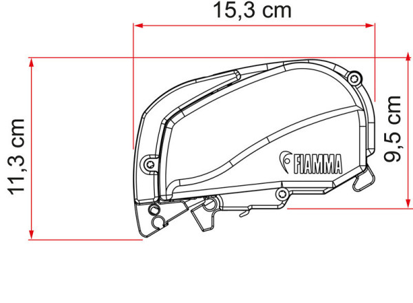 Markýza střešní kazetová Fiamma F80s 4,0 m (černé pouzdro, královská šedá, výsuv 2,5 m)