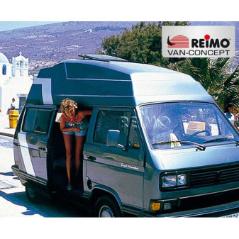 Střecha vysoká sklolaminátová Reimo Aeroline VW T3 (bílá VW R902, zvýšení o 64 cm)