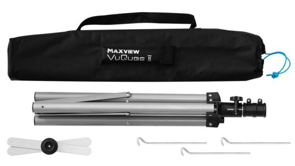 Stativ pro satelitní anténu Maxview VuQube Auto II (hliníková trojnožka, transportní tašky, kolíky)