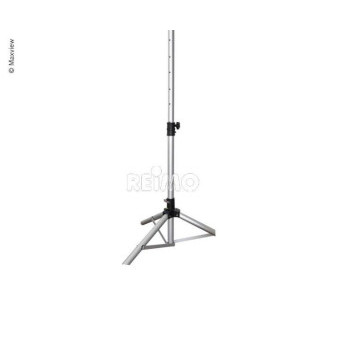 Stativ satelitní Maxview De Luxe, výsuvná výška 120–170 cm, hliník a nerezová ocel V2A, integrovaná vodováha