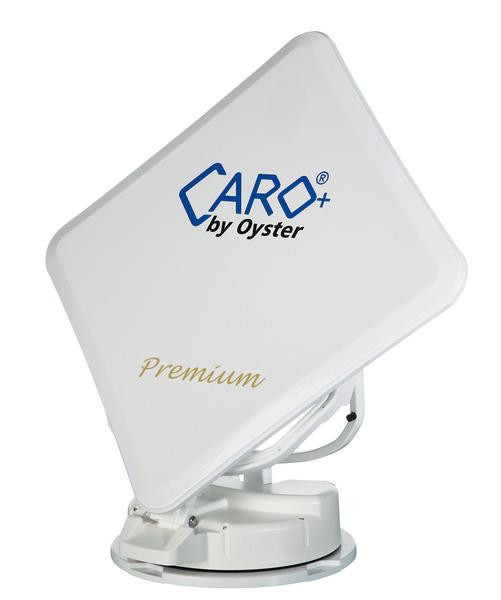 Satelitní anténa Oyster Caro+ Premium Base (plnoautomatická plochá, 50×50 cm, ovládání přes TV, bez přijímače)