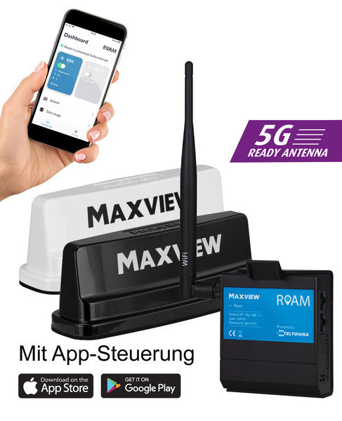 Anténa LTE všesměrová Maxview ROAM, s Wi-Fi routerem, bílá