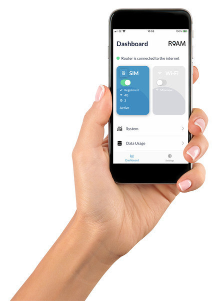 Anténa LTE všesměrová Maxview ROAM, s Wi-Fi routerem, černá
