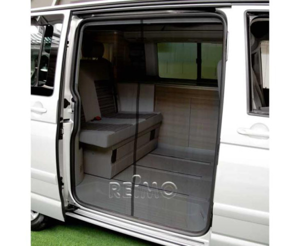 Moskytiéra pro posuvné dveře Volkswagen T5 / T6 (od r.v. 2010, pravá strana, černá)