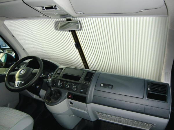 Zatemňovací roleta čelního skla REMIfront pro VW T5 (šedá, do r.v. konce roku 2009)