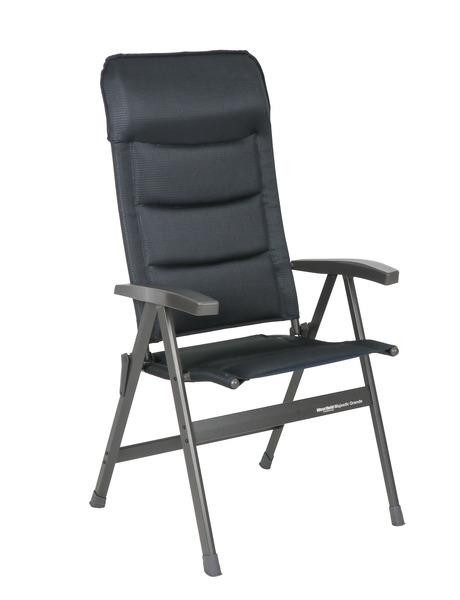 Křeslo kempingové polohovací Westfield Majestic Grande Dark Smoke (nosnost 140 kg, zvýšený sedák 50 cm, tkanina DuraDore 2D)