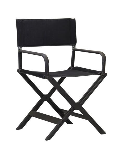 Křeslo skládací režisérské Westfield Superior (nosnost 120 kg, lehký rám DuraLite, prodyšná 3D síťovina DuraDore, antracitové/černé)