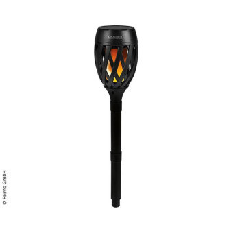 Lampa kempingová LED s efektem plamene a solárním panelem