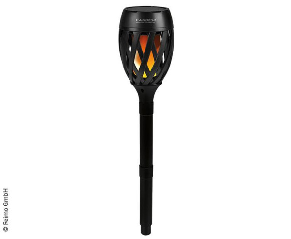 Lampa kempingová LED s efektem plamene a solárním panelem