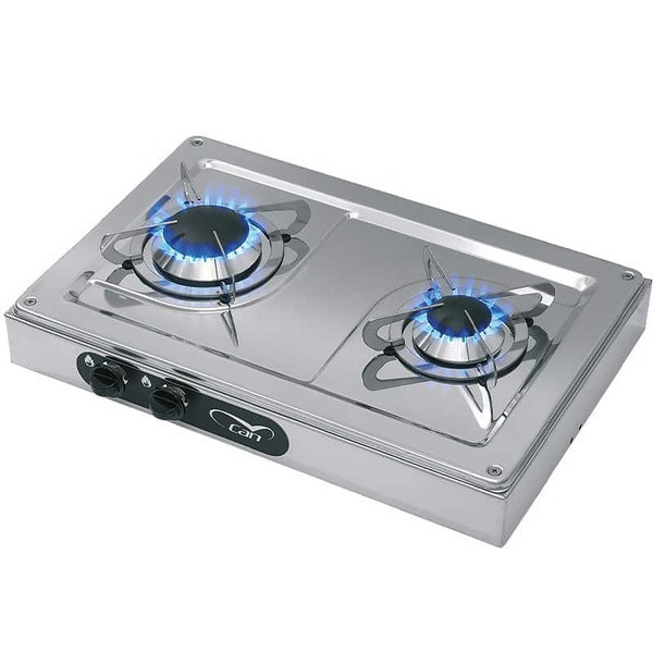 Vařič plynový 2hořákový nerezový (30 mbar, 3,1 kW)