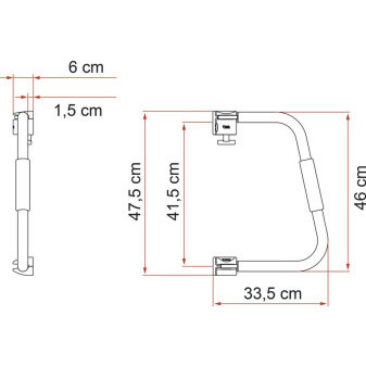 Fiamma Security – bezpečnostní dveřní zámek pro obytný vůz (vyšší provedení 46 cm)