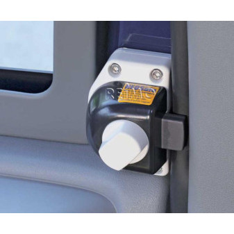 Zabezpečení dveří kabiny HEOSolution pro Ford Transit (2006–2013) – sada 2 ks s otočným knoflíkem