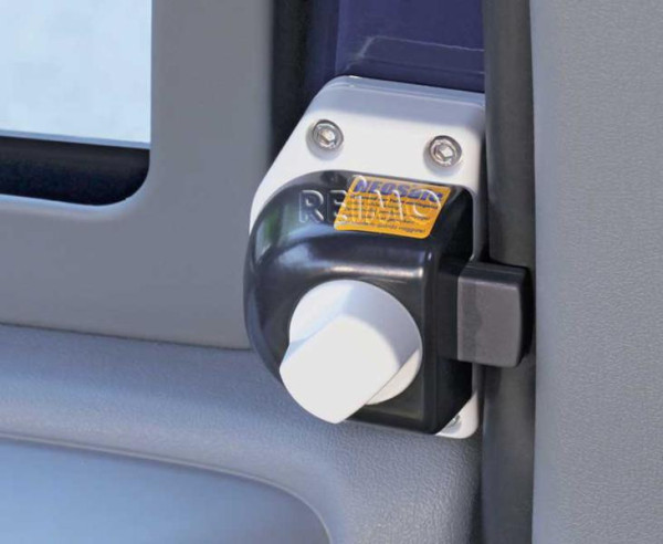 Zabezpečení dveří kabiny HEOSolution pro Ford Transit (2006–2013) – sada 2 ks s otočným knoflíkem