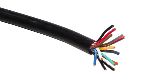 Kabel třináctižílový pro elektroinstalaci přívěsů a karavanů průřez 9 × 1,5 mm² a 4 × 2,5 mm² vnější průměr 13 mm metráž