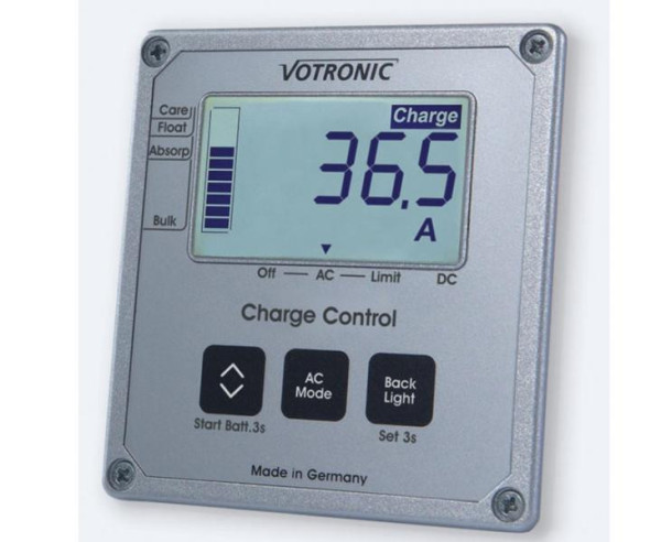 Displej ovládací a kontrolní Votronic LCD-Charge Control S pro nabíječky VBCS Triple (12 V, podsvícený grafický displej)