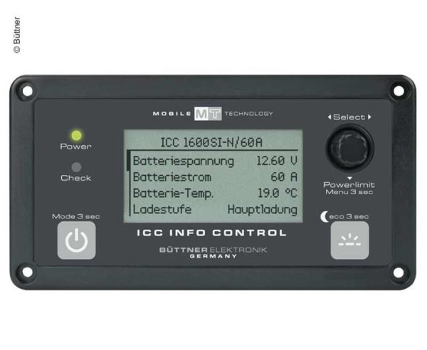 Digitální ovládací panel Carbest ICC Info-Control (pro měniče ICC 1600 / 3000)
