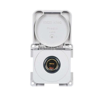 Vestavěná zástrčka 12V bílá SB