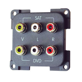 Cinch AV-audio modul, břidlicově šedý