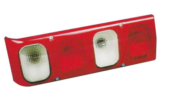 Svítilna zadní sdružená Jokon s couvacím světlem 385 × 130 mm (koncové, brzdové, směrové, mlhové a couvací světlo, 12 V, oboustranné)