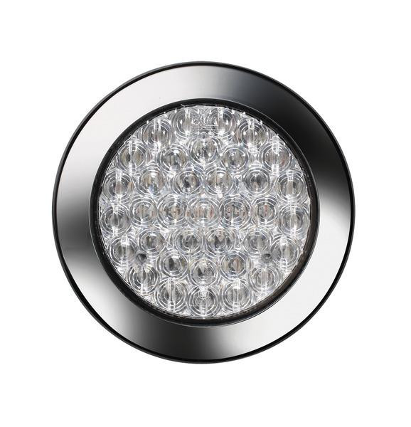 Světlo couvací LED Jokon 12 V / 3 W (čiré sklo,  Ř 122 mm, kabel 500 mm, IP67)