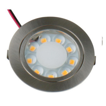 9LED 65x13mm zinek, chromované, 1.7W, kulaté