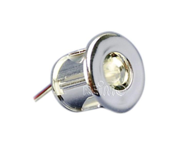 Krokový bod 0,06W bílá LED chr