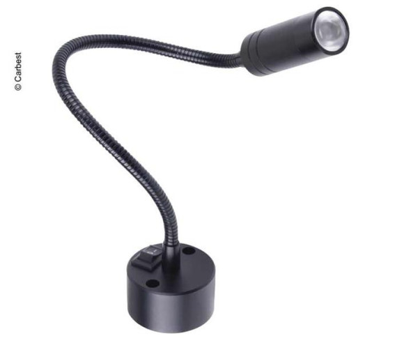 Světlo LED flexibilní, černé, 2W vysoký výkon, 110lumenů