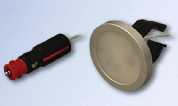 Svítidlo LED pod markýzu 12/24V 2,5W (bodové světlo, teplá bílá 3400K, 198 lm, 5m kabel s univerzální zástrčkou)