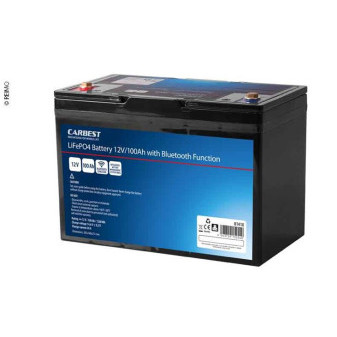 Lithiový trakční akumulátor Carbest LiFePO4 12 V / 100 Ah s Bluetooth