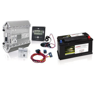 Nabíjecí a bateriový set Büttner Elektronik Lithium-Power-Set III (baterie LiFePO4 120 Ah, BCB 25/20, booster, ovladač)