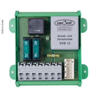 Rozdělovač napětí a spínací box Carbest SVB 13 s D+ detektorem (12 V / 30 A)