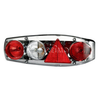 Světlo zadní sdružené Hella Caraluna II Plus (12 V, chromové provedení, levá strana, žárovkové, pro karavany)