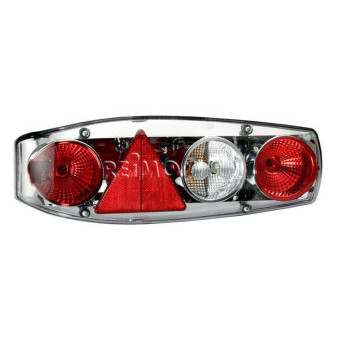 Světlo zadní sdružené Hella Caraluna II Plus (12 V, chromové provedení, pravá strana, žárovkové, pro karavany)