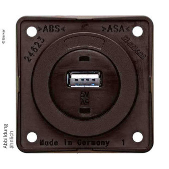 USB vestavěná zásuvka hnědá SB
