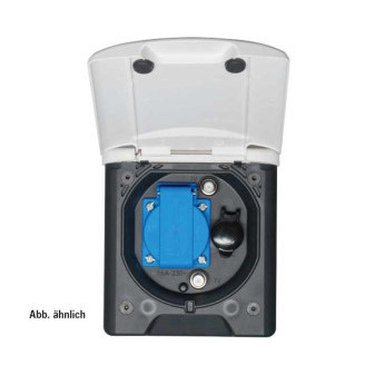 Zásuvka univerzální pro markýzu 12V s magnetickým uzávěrem, černá