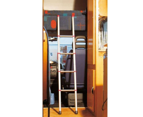 Žebřík hliníkový k alkovně / vysoké posteli 157,5 cm se závěsnými háky (sklon 15°)